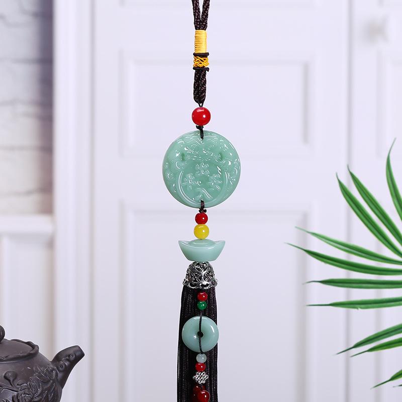 1 Stück Rein und Raus Ping An Runder Buddha Anhänger Pixiu Autoanhänger Ping An Zeichen Autodekoration