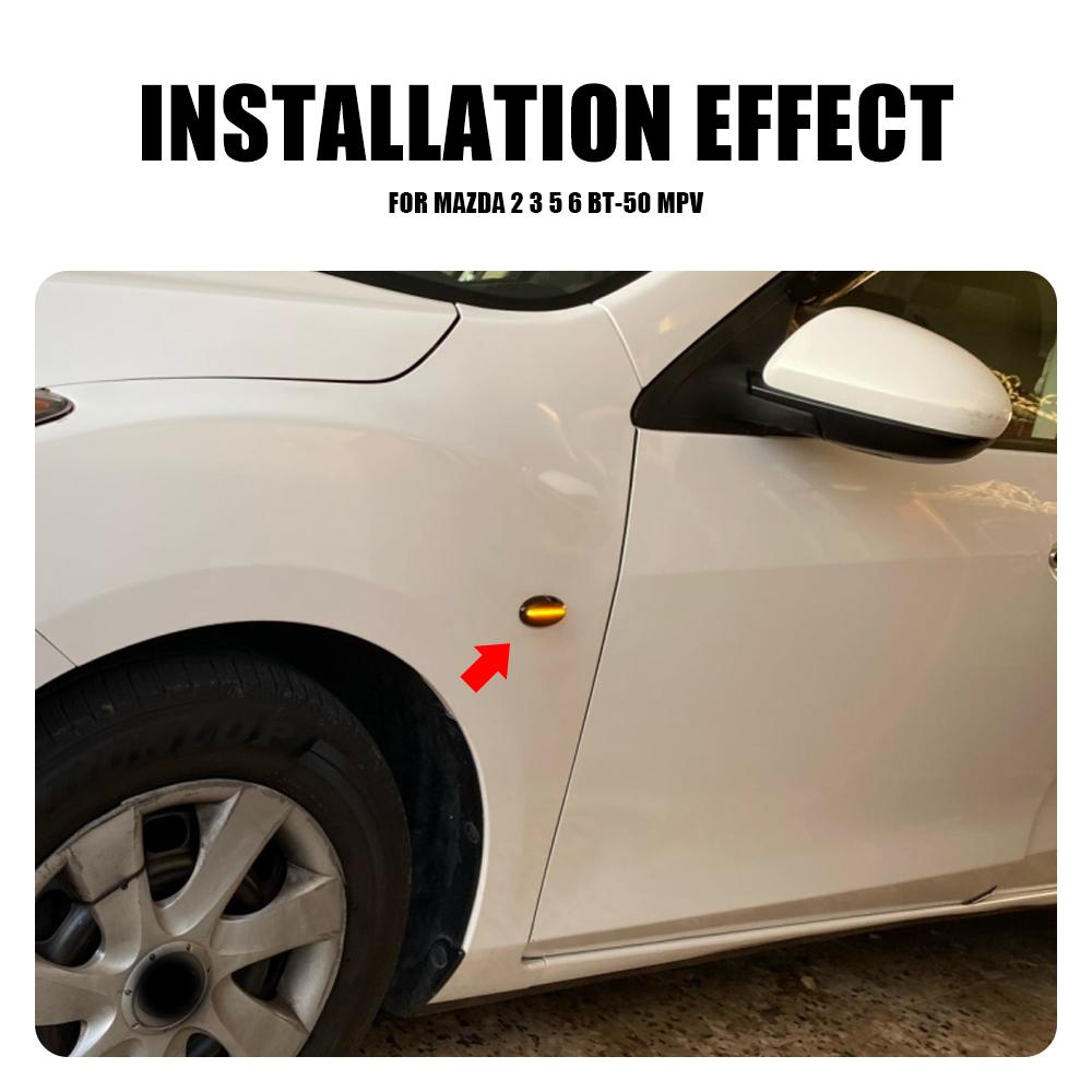 Indicator Lamp For Mazda 2 Demio DY DE 2003-2014 3 Alexa 5 Premacy Mazda 6 BT-50 Dynamic Led Side Marker Turn Signal LightTurn Signal 2