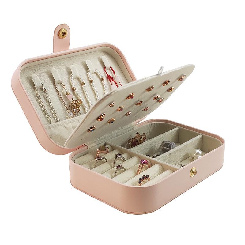 Portable Travel Jewelry Storage Box, Earrings, Necklaces, Jewelry Rings, Organizing Storage Box