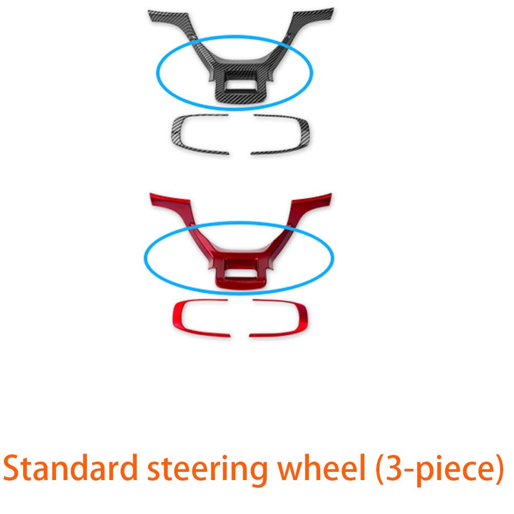 For KIA K5 -2024 LHD RHD Car Carbon Wood Style Steering Wheel Button Decor Cover Center Air Outlet Panel Trim Accessory