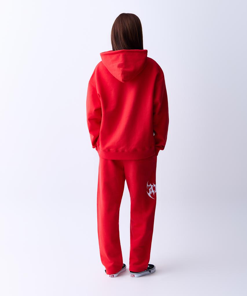 ADERNM Dark Bat Logo Sweatband Pants Red