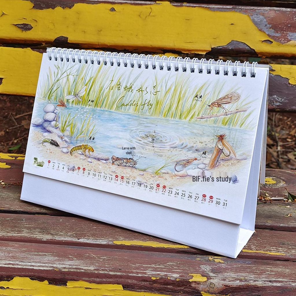 White Egret Fly Fishing Desk Calendar 2026-2027: Extended Collector's Edition with Ultra-Long Battery Life