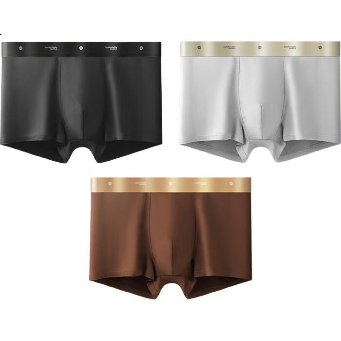 FIRS [Mulberry Silk Antibacterial] Pure Cotton Men's Underwear, Loose-Fitting Boxer Briefs, Large Size Breathable Boxer Shorts