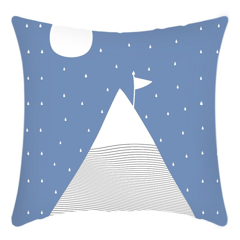 

Новая наволочка Простая серия Печать букв Синяя подушка Чехол для подушки для дома дивана 45 * 45Cm pillowcase