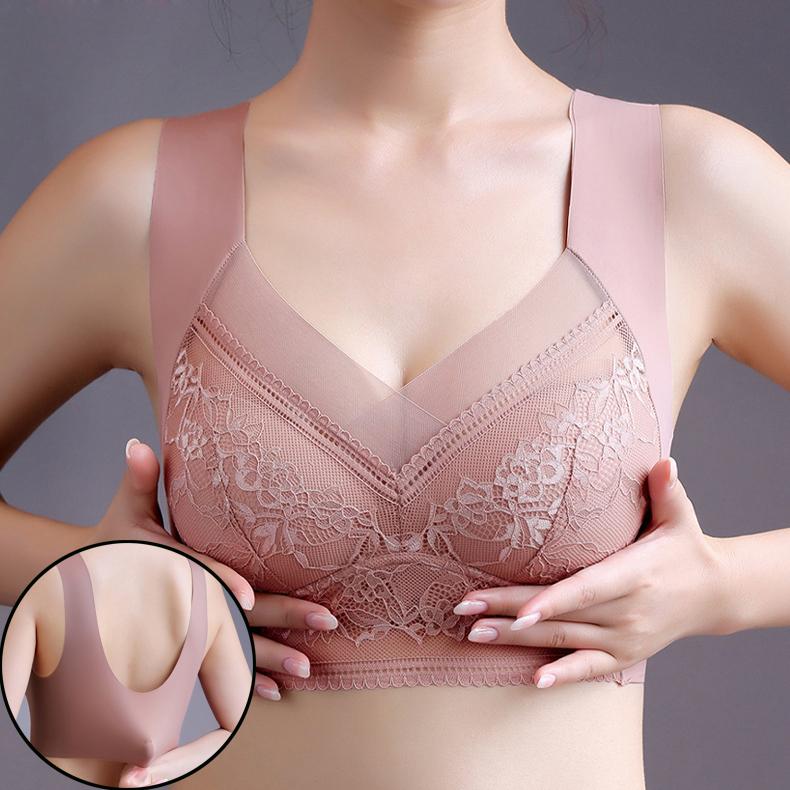 Intimo Donna Comfort Reggiseno Senza Ferretto Donna - Scollo A V Push Up | Bralette Floreale | Morbido E Regolabile | Copertura Completa Bralette Scollo A V