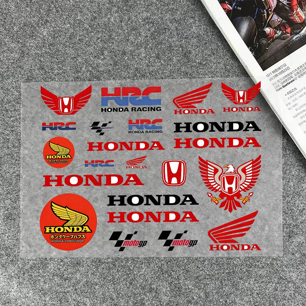 

For Honda Reflective Motorcycle Stickers Waterproof Vinyl Decals For Motorbike Helmet Fuel Tank Bike 20x30cm
