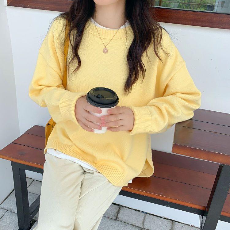 Winter Lockerer Pullover, Vielseitiges Strickoberteil für Damen