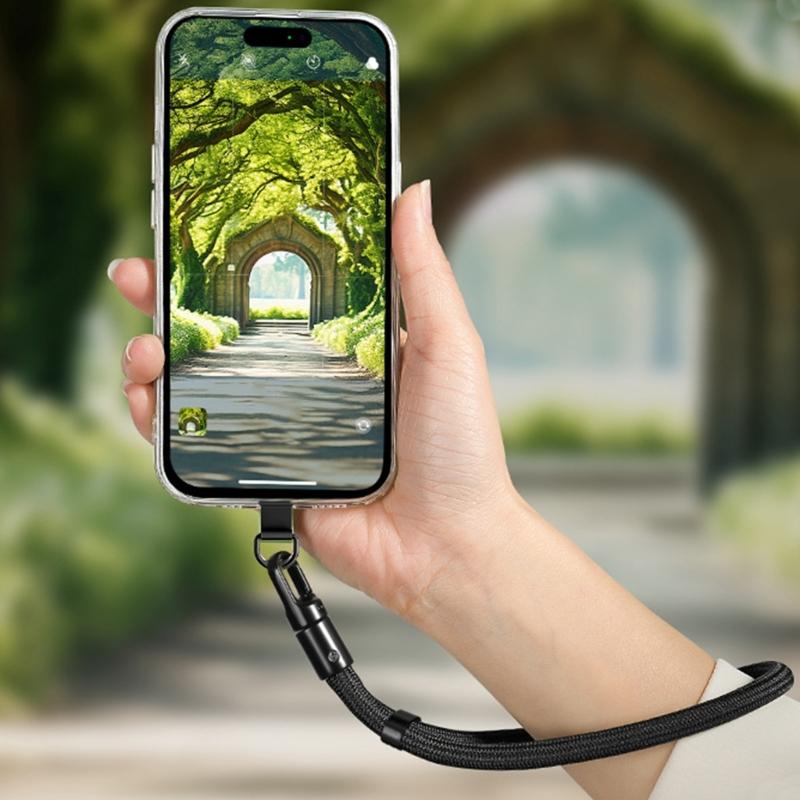 Smycz na telefon opaska na nadgarstek krótkie paski do telefonu z obrotem 360 stopni wzmocniony nieślizgający się sznurek akcesorium na długą podróż