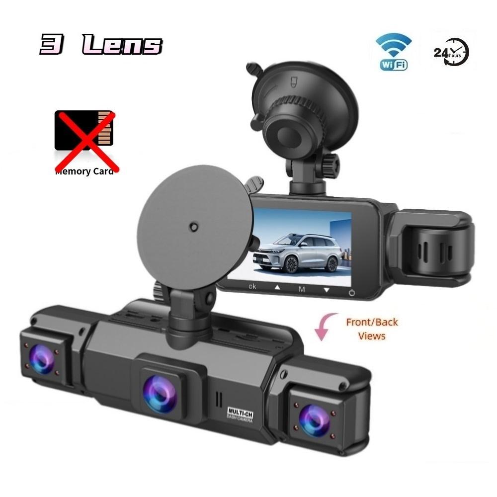 Cámara de salpicadero para coches 4 canales Caja negra WiFi Cámara de conducción FHD 1080P Visión nocturna Grabación en bucle Accesorios para coche