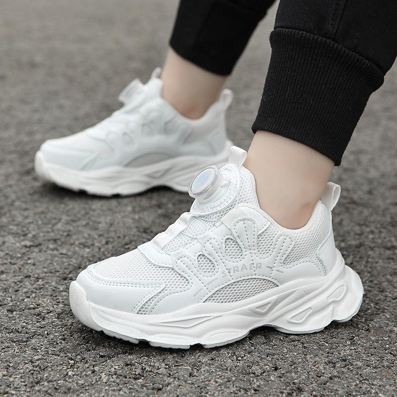Primary school students little white shoes single net pair net shoes campus school physical education class pure white sports shoes boys and girls pe