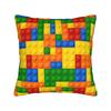 Candy Multicolor Building Blocks Pattern Pillow Cover Comfy Cushion Cover Funny Pillow Case For Living Room Chair