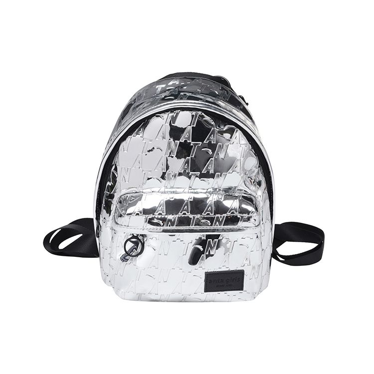 Anta Student Large Capacity Backpack Fabric Mini Couple Backpack Unisex Backpack Bright-Silver 192118175-3 Mini