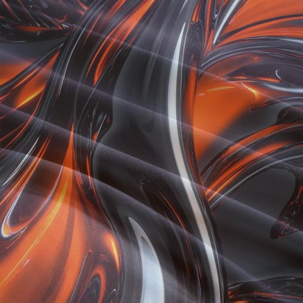 3 szt. Nowoczesny Abstrakcyjny Czarno-Pomarańczowy Zestaw Poszwy na Kołdrę, Pościel o Tematyce Halloween z Poszewkami na Poduszki do Sypialni, Salonu, Gabinetu, Hotelu