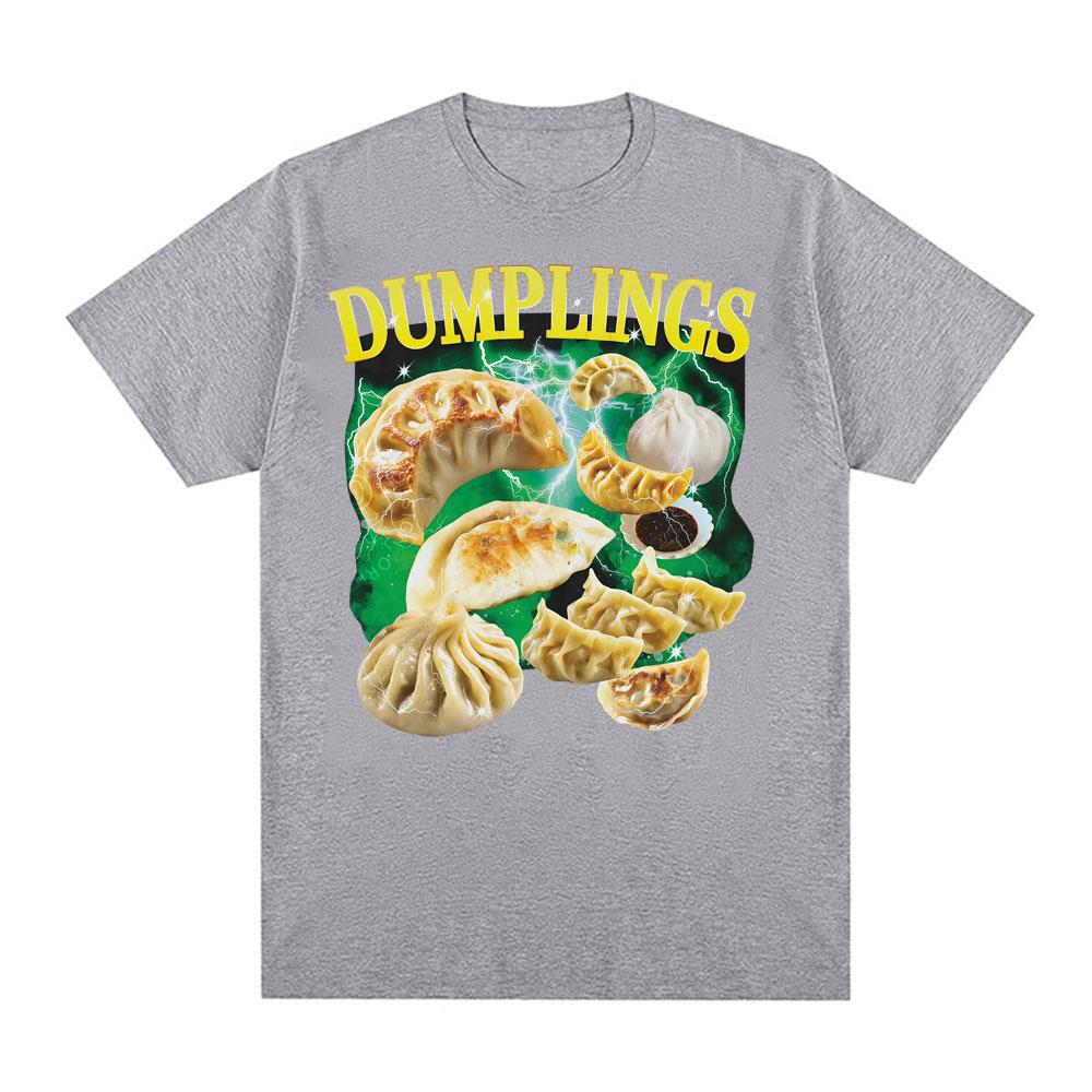Funny Food Dumpling Crab Rangoon Meme T Shirt Men Women Fashion 90s Vintage Homage T-shirts Casual Crewneck Short Sleeve T-shirt