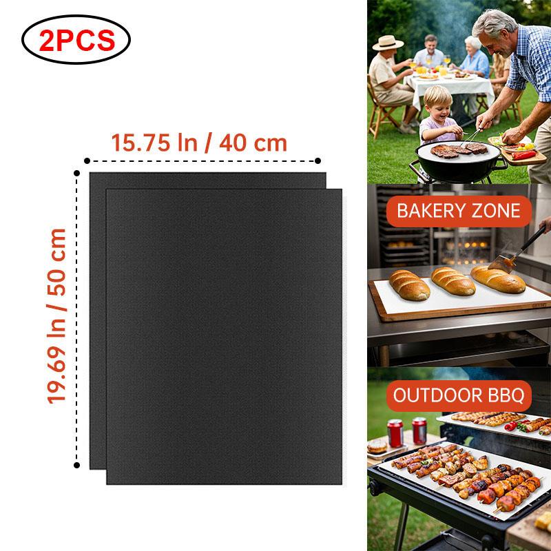 60*40cm Non-stick BBQ Grill Mat Baking Mat Barbecue Tool Cooking Grilling Sheet Heat Resistance Easily Cleaned Kitchen BBQ Tool
