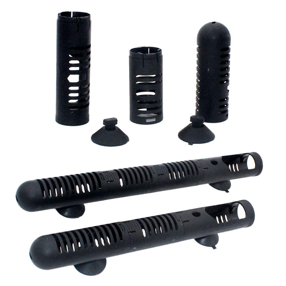 Plastic Heating Rod Protective Sleeve with Suction Cups Protective Case Aquariums Supplies