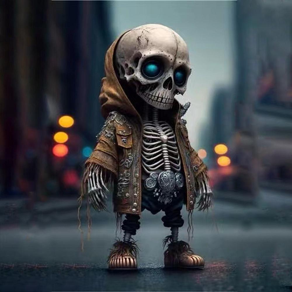 Photo Props Unique Design Spooky And Funny Dress Up Props Halloween Decoration Striking Desktop Decorations Skull Doll Ornaments