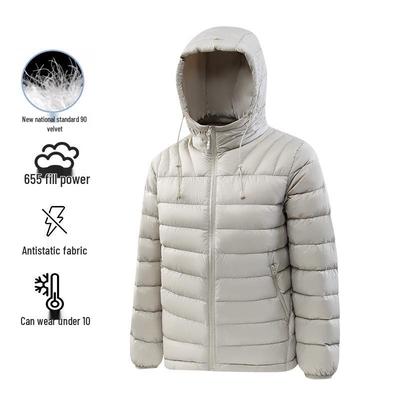 Doudoune Courte Légère à Capuche Unisexe – Manteau d'Hiver Polyvalent à Côtes