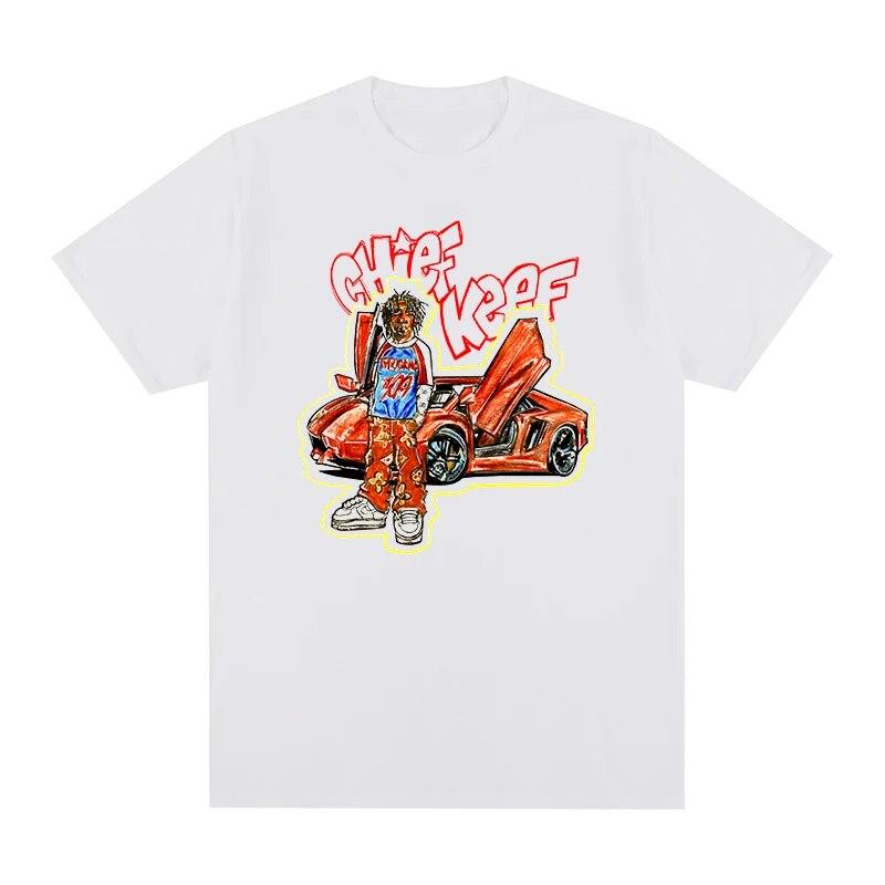 Chief Keef Vintage Hip Hop Rap HUDBA Rapper Retro Grafické tričko Bavlněné Unisex tričko Nové TRIKO Dámské