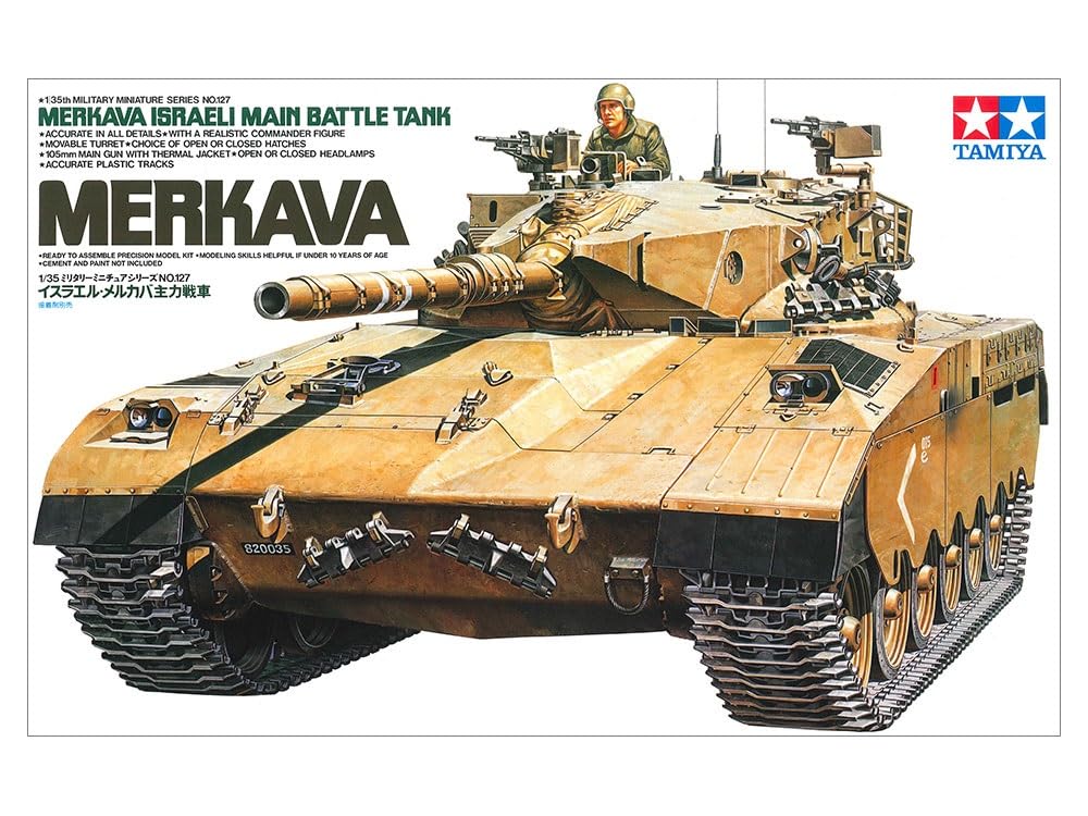 Tamiya Military Miniature Series 127 Israeli Merkava Main Battle Tank Plastic Model Kit 35127 1/35 No.
