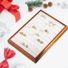 Exquisite Wood Rings Tray Multi-Grids Jewelry Box Wooden Holder Earrings Display Tray  Store