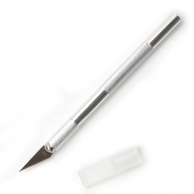 Aluminum Alloy Carving Knife Tool Set Sharp Metal Sculpture Engraving Scalpel Blades for Wood Leather Craft DIY Artisan Hobbyist