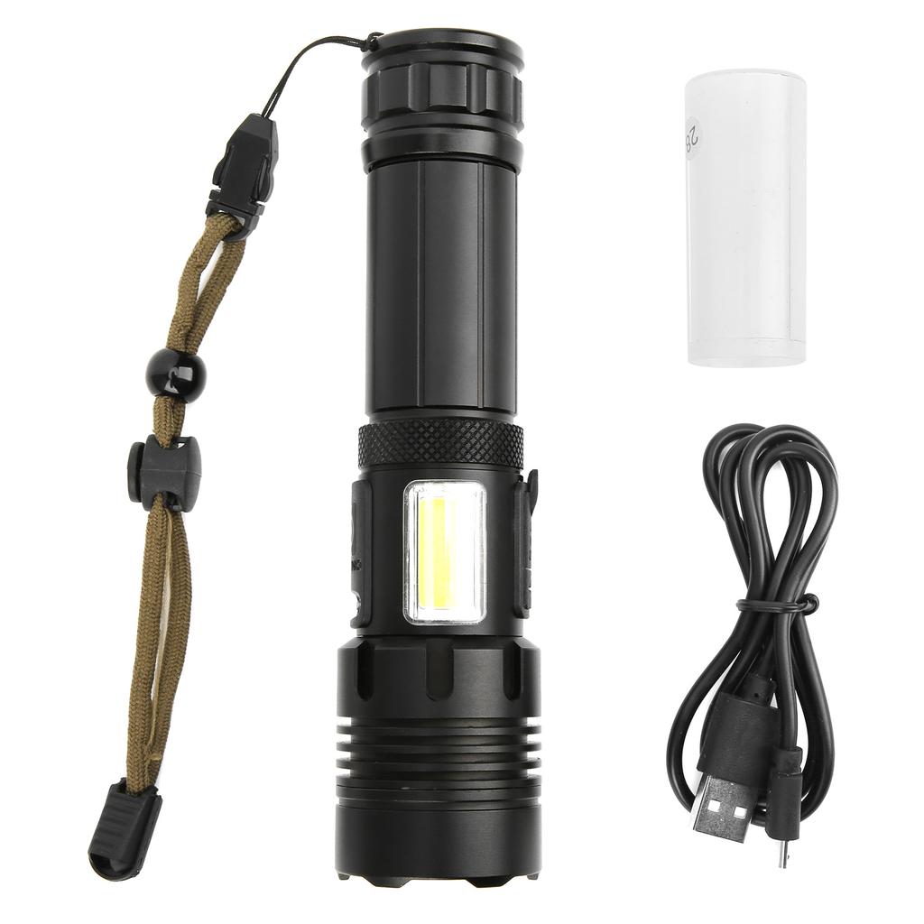 XHP70+COB Rot- und Weißlicht Starke Helligkeit Zoom Taschenlampe Lade-Taschenlampe Ausrüstung