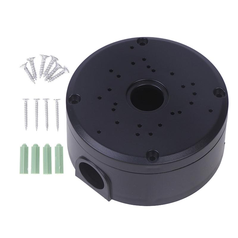 Black Cctv Camera Bracket Junction Box Cable Deep Base Camera Mount Bracket Round Bracket For Dome Cameras