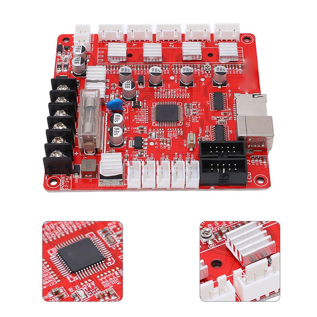 3D Printer Motherboard PWM 3 Way Output Mainboard Module for Anet A8 PLUS 12‑24V USB Interface