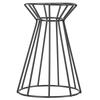 Iron Enneagon Tower Shaped Geometric Plant Stand Flower Hanger Garden Plant Rack (Black)
