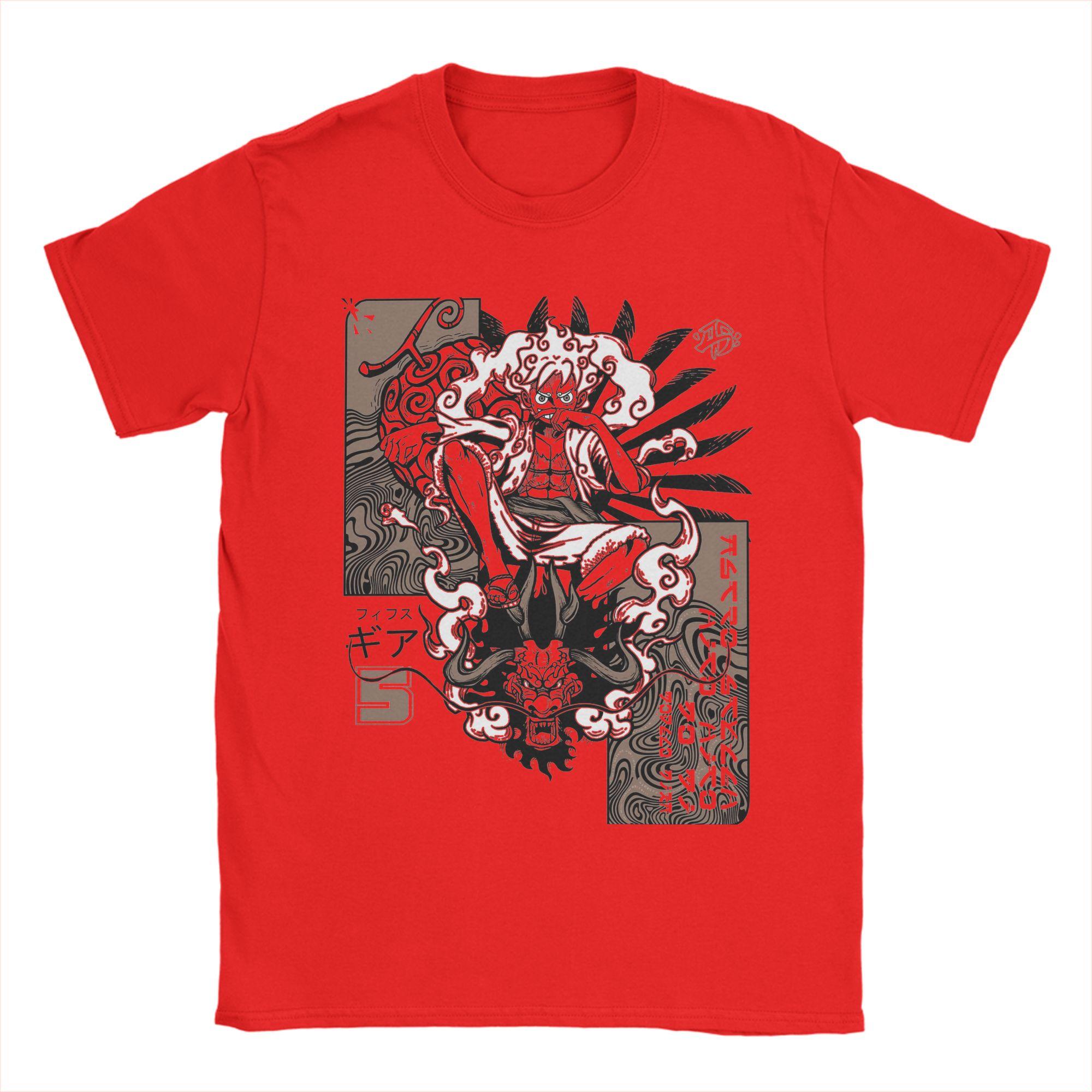 

The Sun God Heir Monkey D Luffy GEAR 5 TShirt Men Ones Pieces Pure Cotton Tees O Neck Short Sleeve T Shirts Unique Clothes S