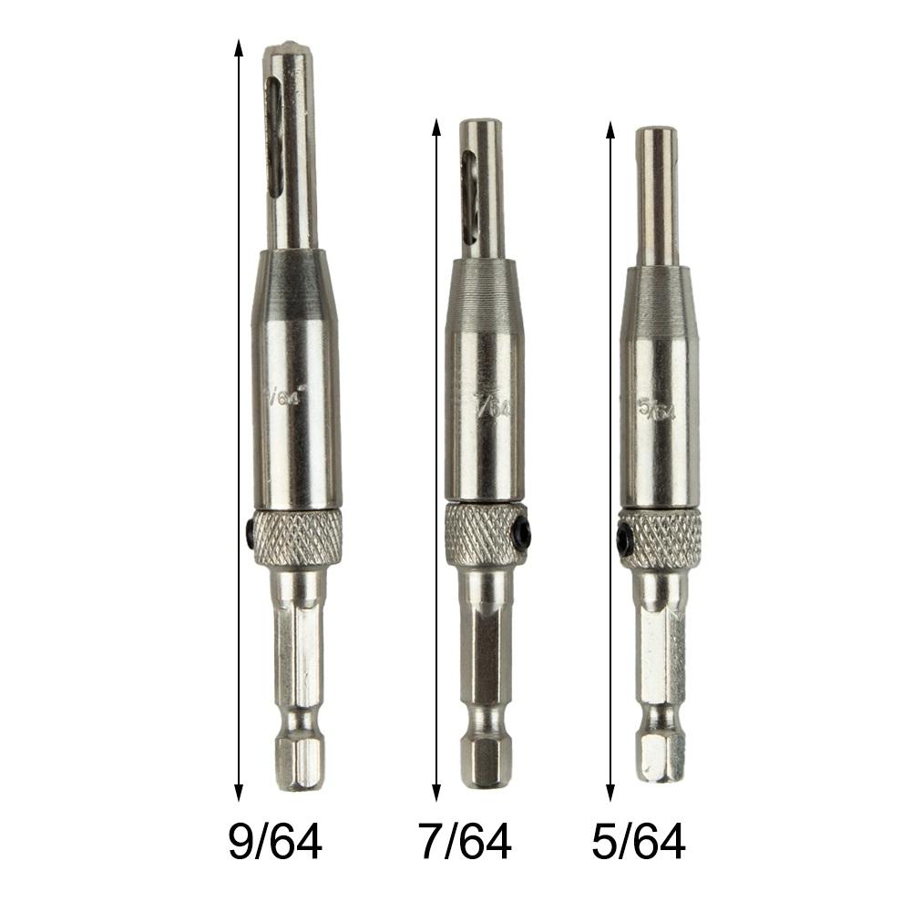 Hinge Drill Bit 3 Pcs 5/64\" 7/64\" 9/64\" High-speed Steel