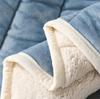 Korallen-Fleece-Herbst-Winter-warme Decken für Bett, 3 Schichten, verdickte Flanelldecke, Steppdecke, weich, bequem, wärmend, waschbar