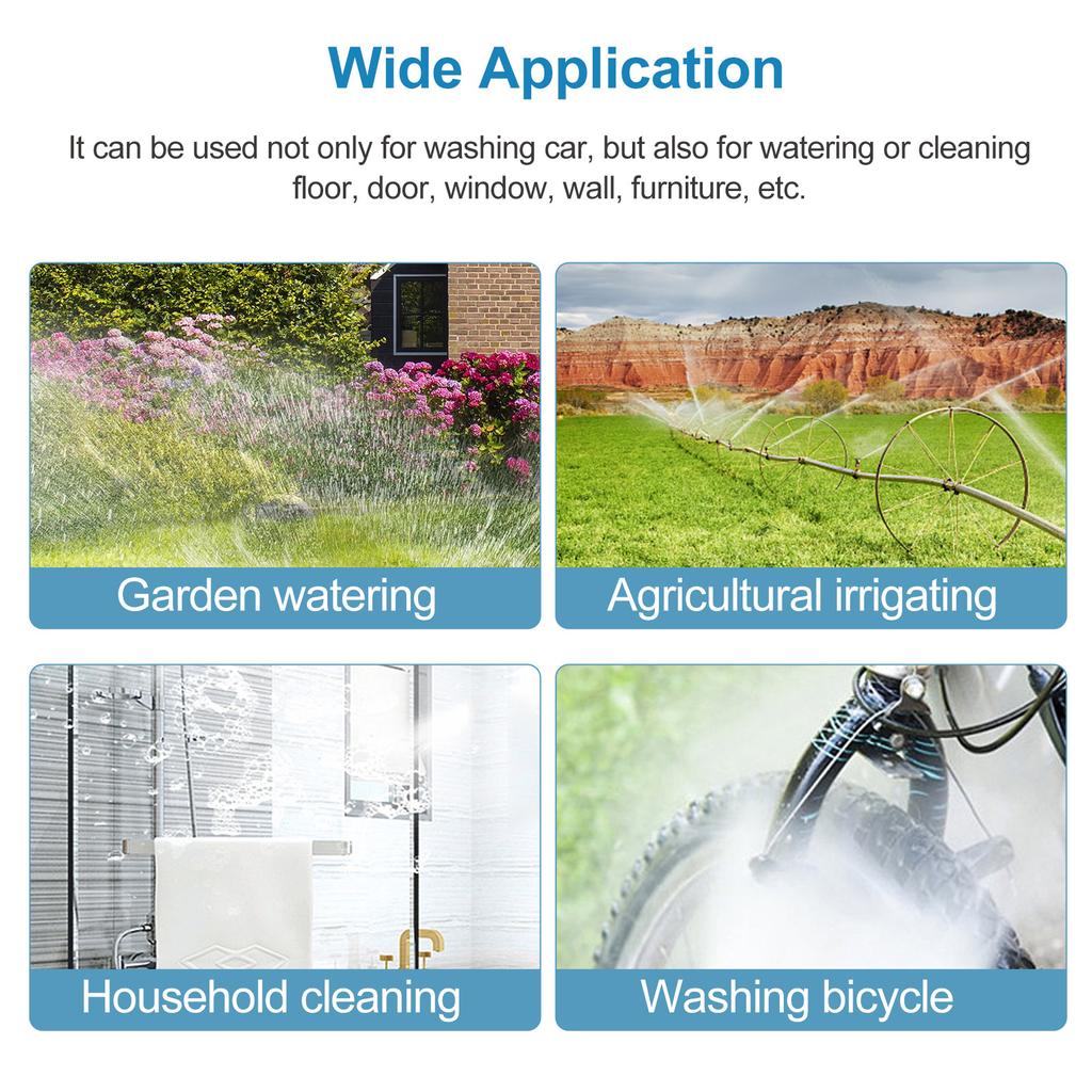 20V Cordless Batt y High Pressure Wash 30Bar 450PSI Car Wash Portable Pow Wash with Rechargble 3.0Ah Batt y,2 Spray Nozzle for Car/Fence/