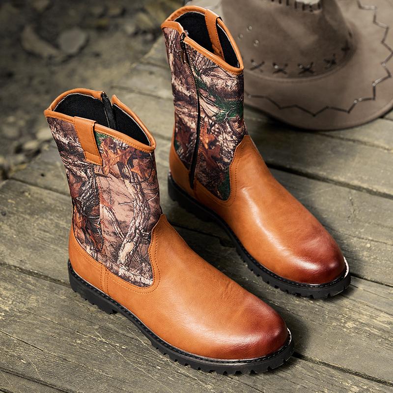 Fashion Size 38-46 Fashionable Men Denim Boots Men Casual Business Comfortable Chelsea Boots European Outdoor Travel Training Boots Men