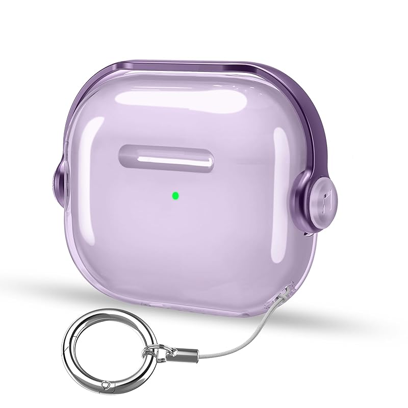 

HEIGKOIK [Released in 2024] Airpods 4 case AirPods 4th generation TPU transparent with lock Can be charged while wearing Shockproof lightweight