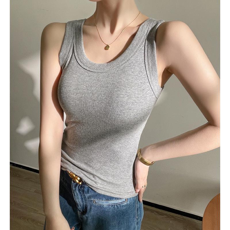 Women's Spicy Ribbed Knit Modal Tank Top - Spring & Autumn Layering Camisole