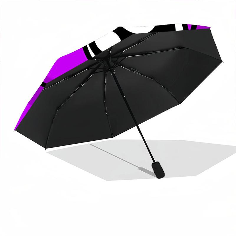 1pc Purple, Cartoon Automatic Open/Close Umbrella - Compact Travel Umbrella with 8-Rib Durable Frame yy251023096