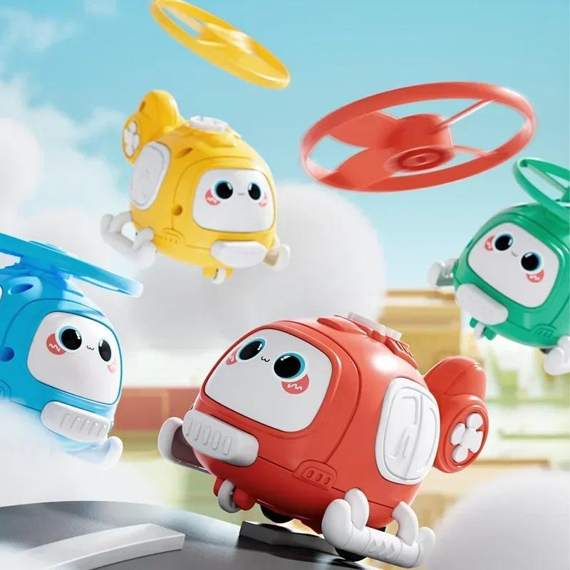 Airplane Boy 3 Year Airplane Bamboo Dragonfly Cartoon Helicopter UFO Toy Airplane Outdoor Game Child Gift
