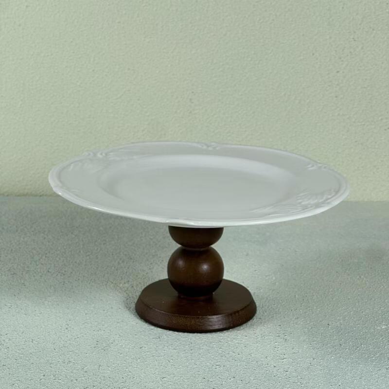 

Ru Han Vintage Lovebird Pedestal Tray with Wood Base
