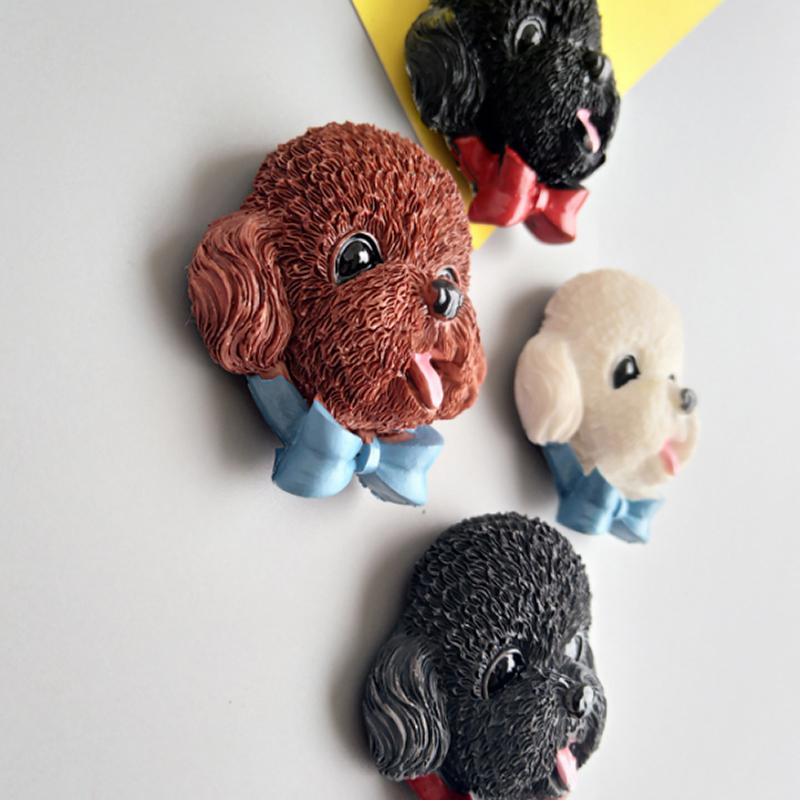 Niedliche Teddy-Hund Kühlschrankmagnete Cartoon Hunde Tier Ornament Whiteboard Spind Kawaii Magnete Heimdeko Souvenir Besonderes Geschenk
