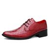 Black Red White Derby Shoes for Men Lace-up Leather Shoes Business Men Dress Wedding Banquet Elevated Shoes Casual Shoes Pointed