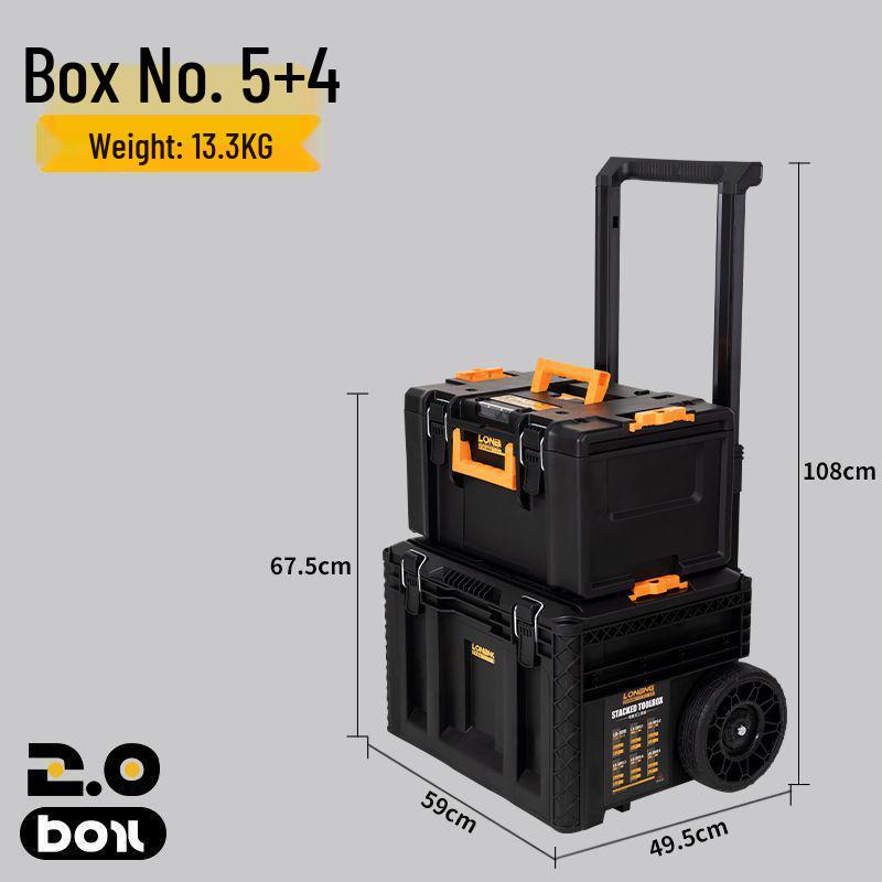 Longbang 2.0 Industrial Multifunction Stackable Tool Storage Suitcase