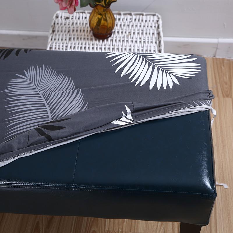Printed Bench Cover Elastic Settee Covers Machine Washable Beach Slipcover Piano Bench Cover Furniture Dust Resist Protector Sofa Cover