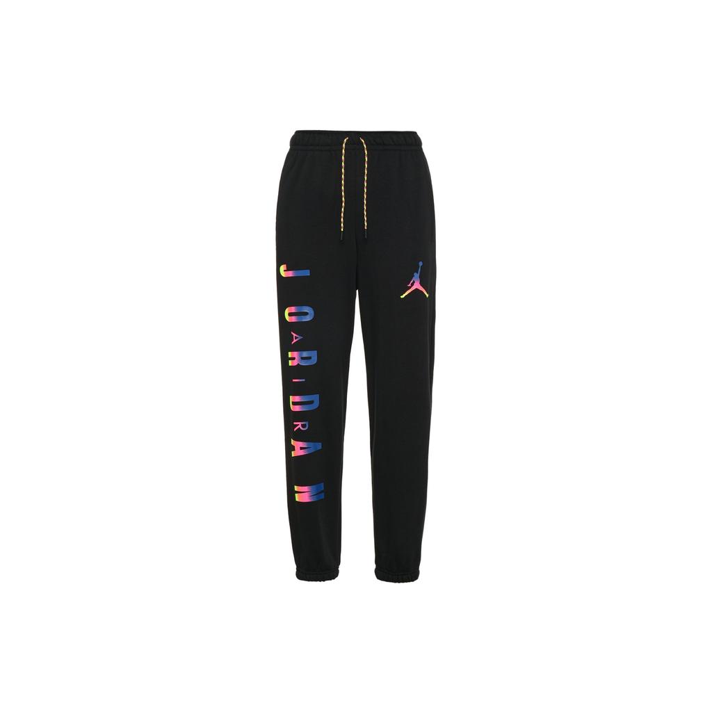 Jordan Sport DNA Fleece Joggers with Colorful Logo Weave Men Bottoms Black CU9147-010