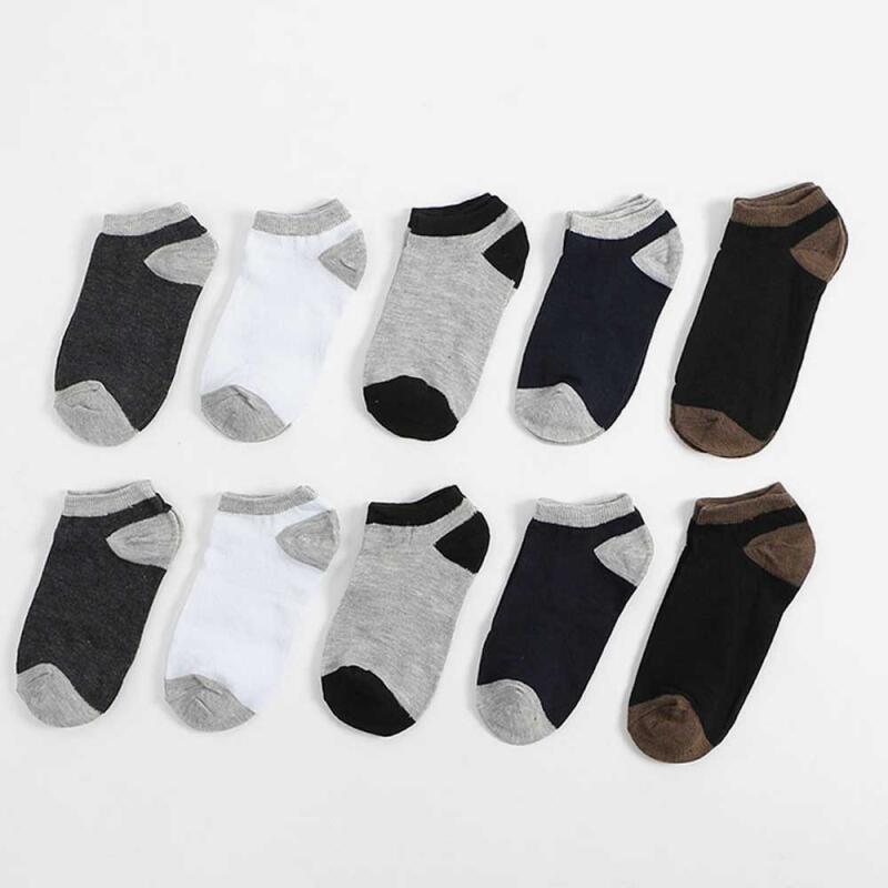 Everyday MAN Summer Ankle Socks, 10 Pairs, Mixed Colors CH044