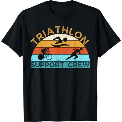 Koszulka Triathlon Support Crew Sunset Męska Damska Dziecięca Rodzinna Przyjaciel