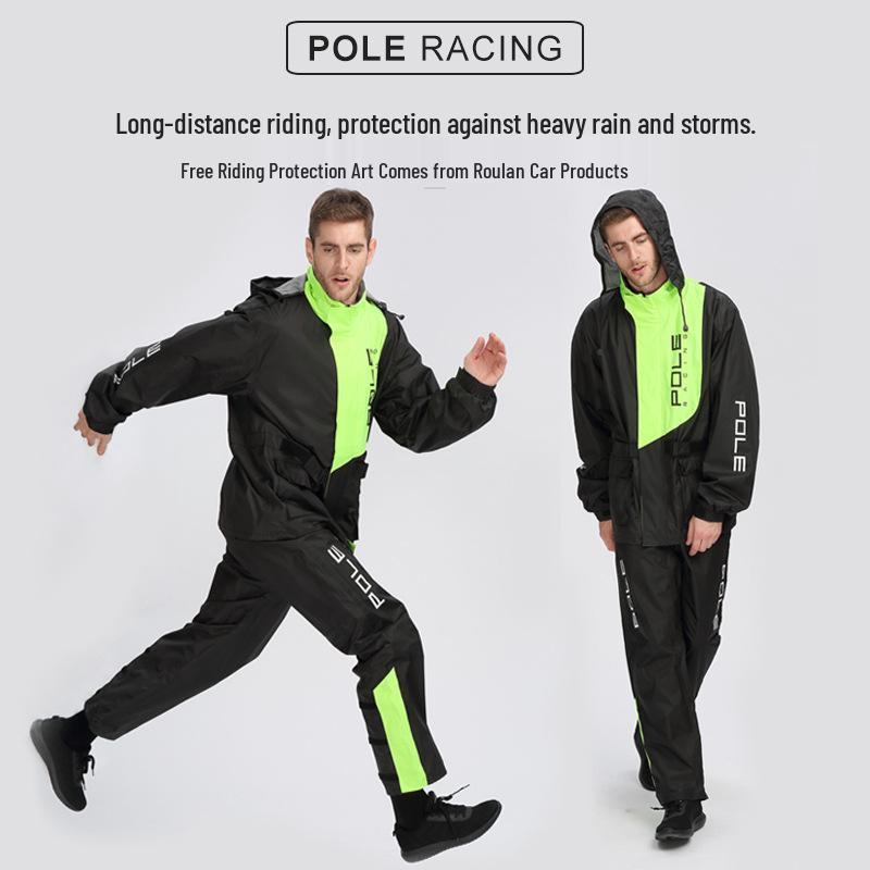 Men's Full-Body Waterproof Motorcycle Riding Suit - Rainproof, Touring, Split Type