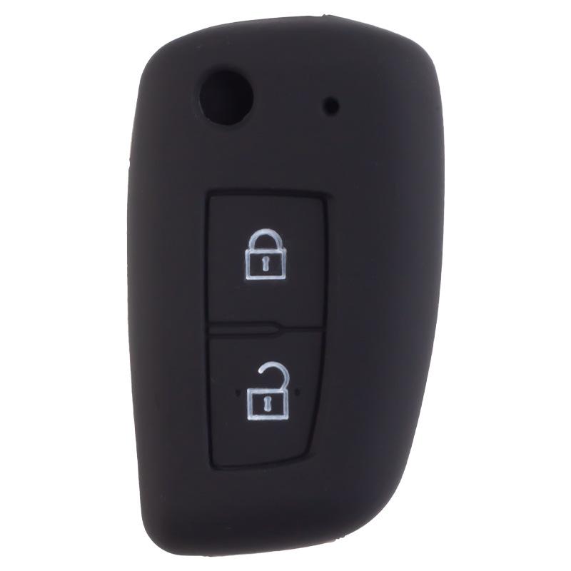 Suitable for Nissan Qashqai Folding 2-button Silicone Key Cover Nissan Soft Rubber Key Bag Nissan Sylphy Remote Control Cover