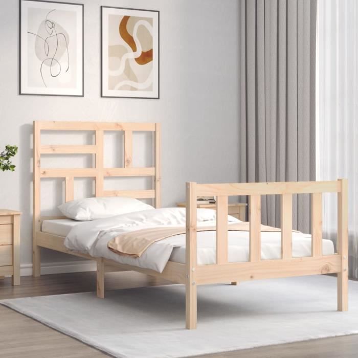 VidaXL Bed Frames and Headboards 100x200 Cm Solid Wood 3193066